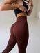 Лосини з ефектом утяжки та PUSH UP, Коричневий, Коричневий, M Г039 фото 10
